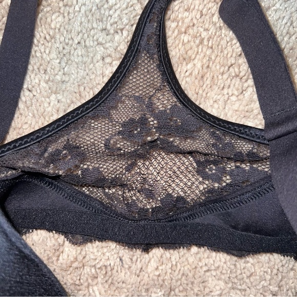 Maidenform Front Closure Full Coverage Racerback Bra Black Size 38D - Picture 3 of 8